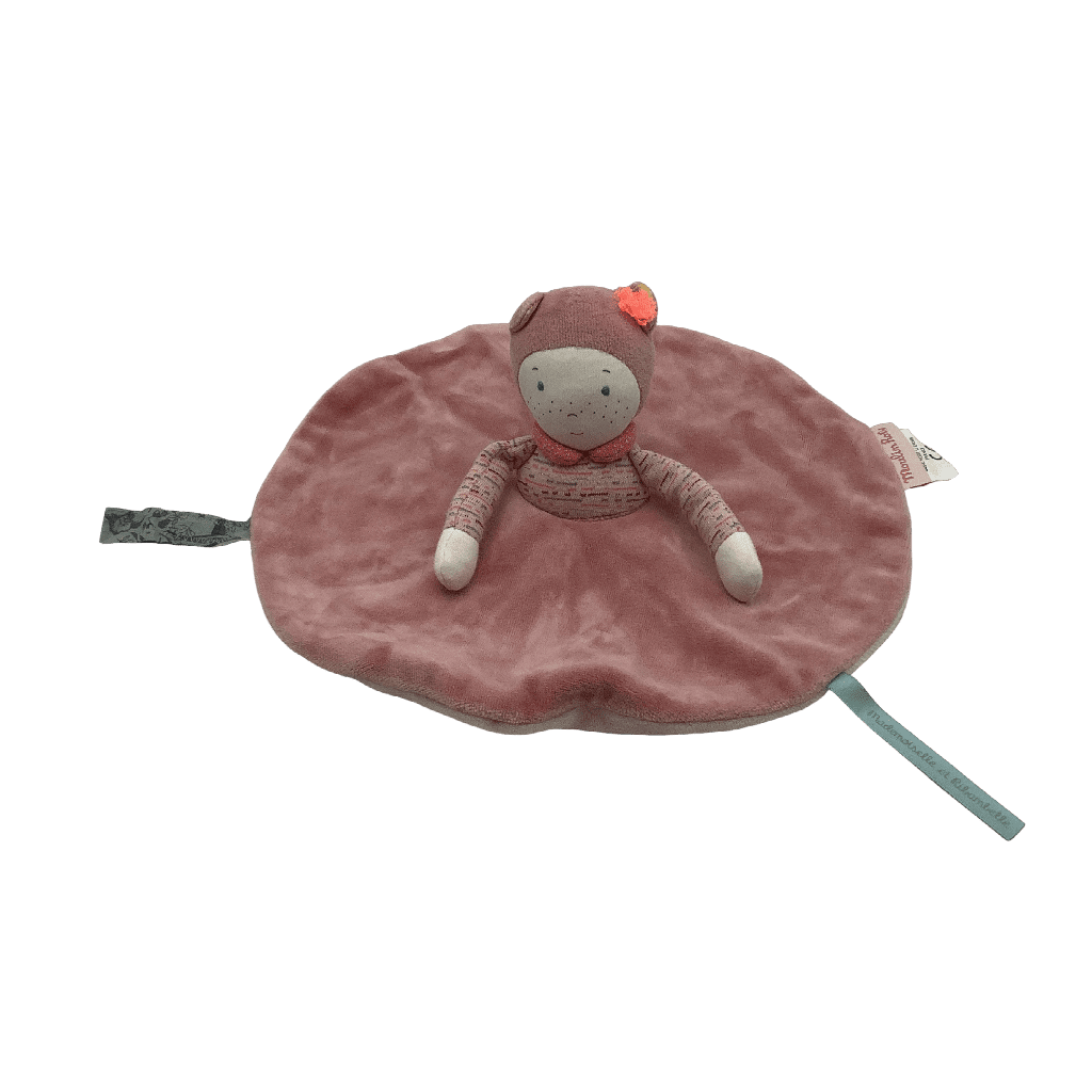 Doudou Plat Rond Poupée Mademoiselle et Ribambelle - KIDIBAM