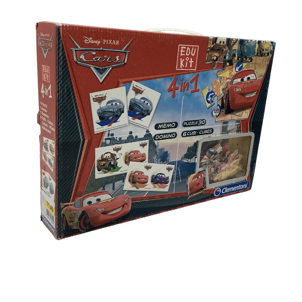 EduKit 4 en 1 Cars Memo puzzle domino cubes - KIDIBAM