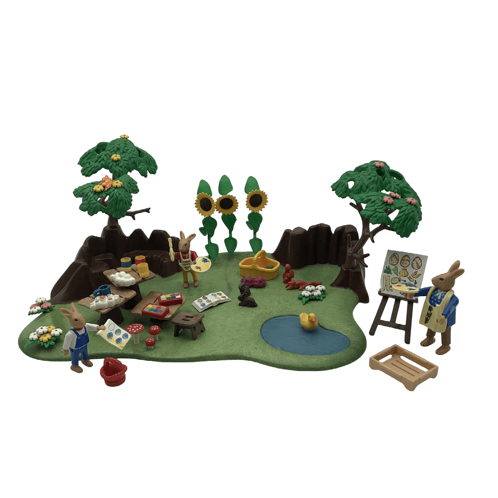 Famille lapin et son atelier de peinture 4450 - KIDIBAM
