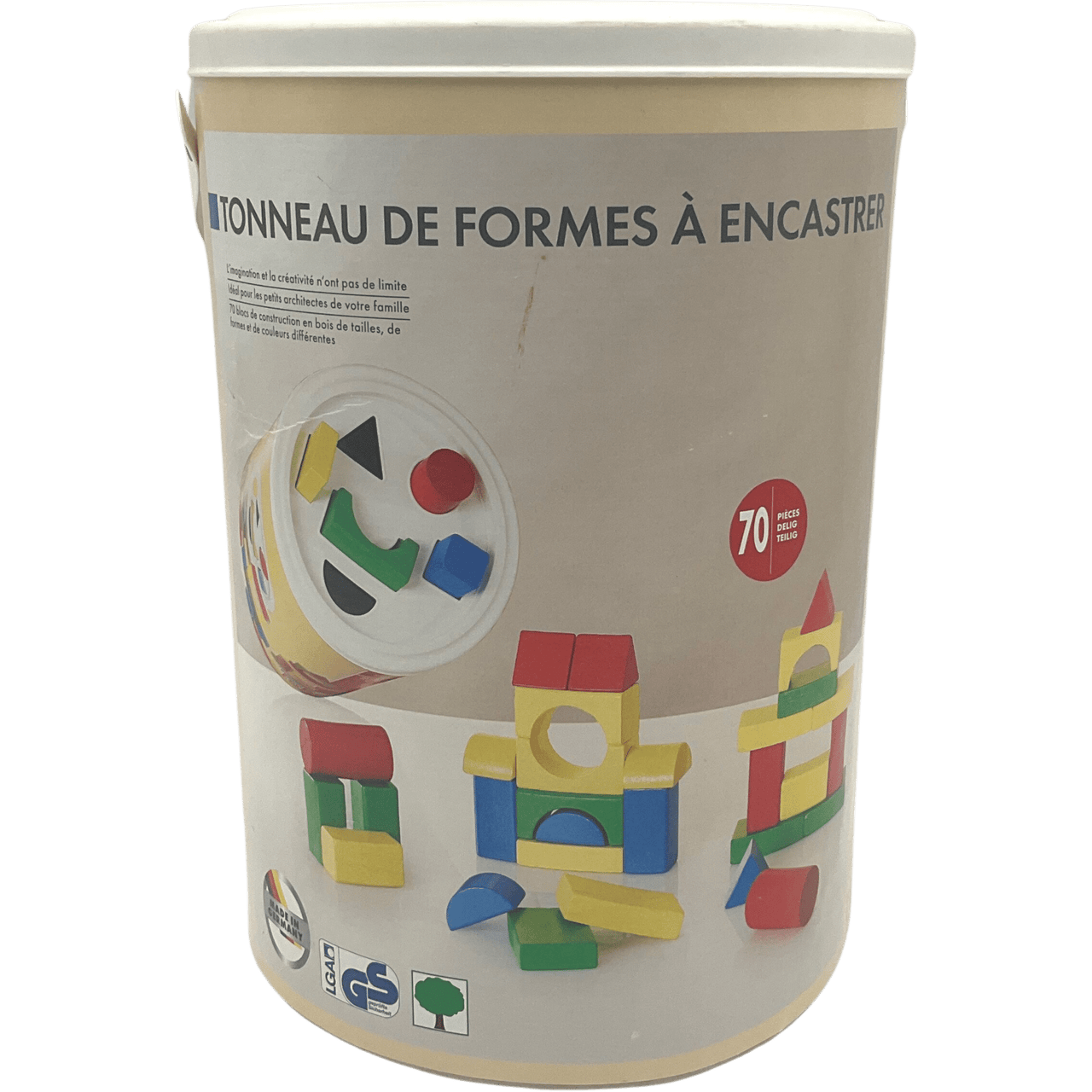 Formes à encastrer - 70 Pièces en bois - KIDIBAM