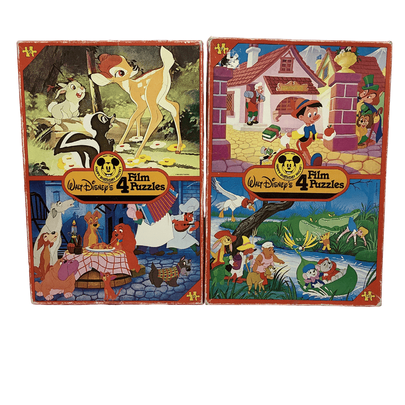 Grand Puzzle 4 scènes Disney Vintage 63/2X99/140 pièces - KIDIBAM
