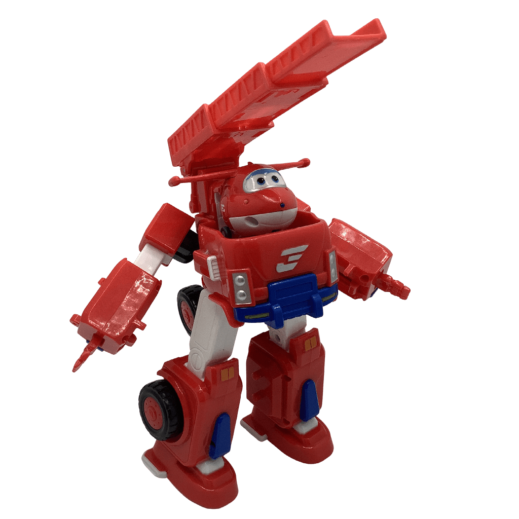 Grand véhicule transformable robot de Jett Super Wings 17cm - KIDIBAM