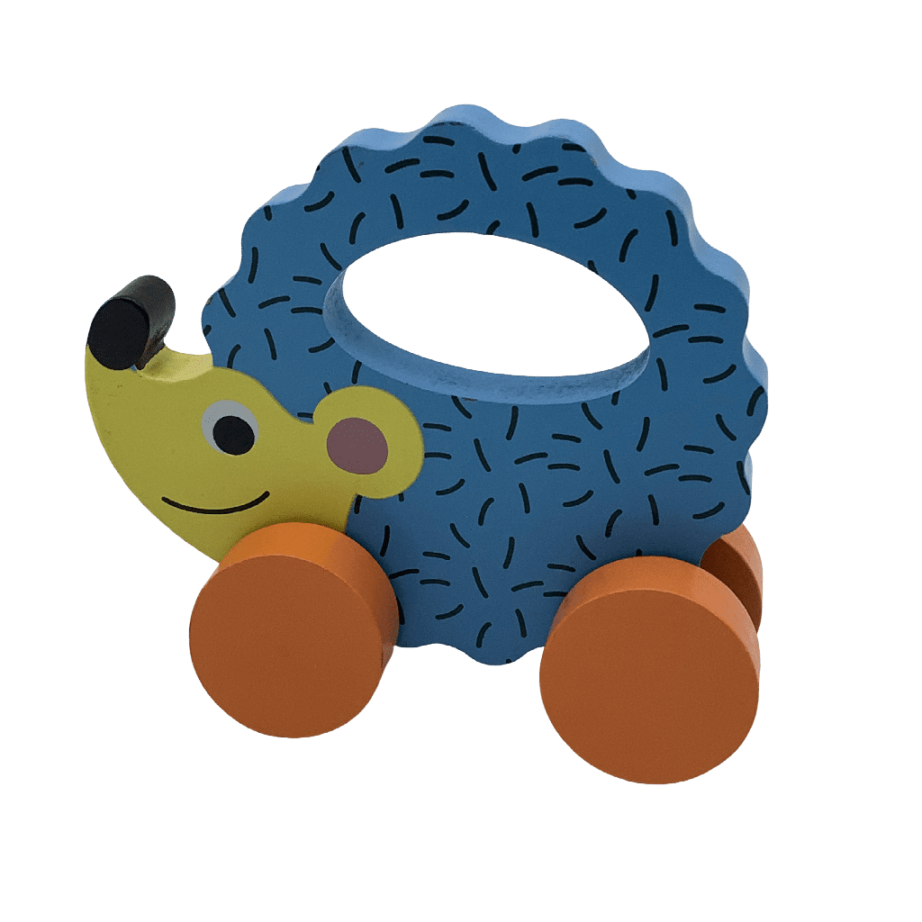 Hérisson en bois sur roulettes 12cm - KIDIBAM