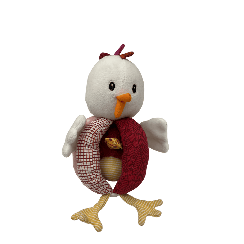 Hochet à poignée Ophélie La Poule 20 cm - KIDIBAM