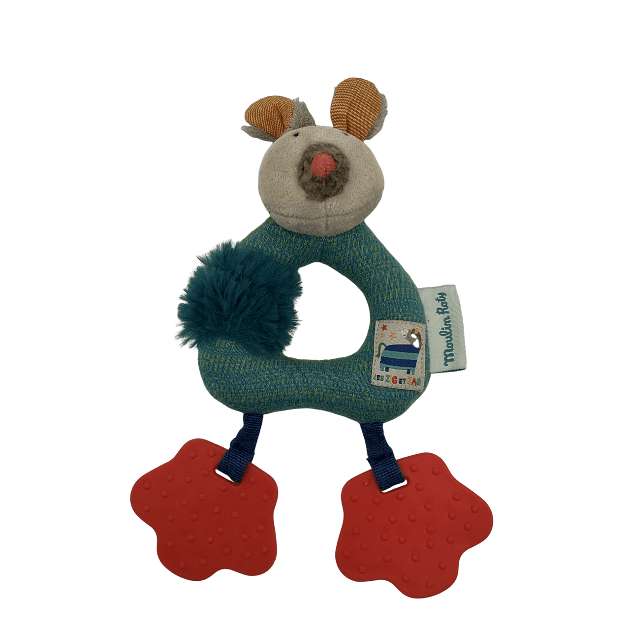 Hochet anneau chien Les Zig et Zag - KIDIBAM