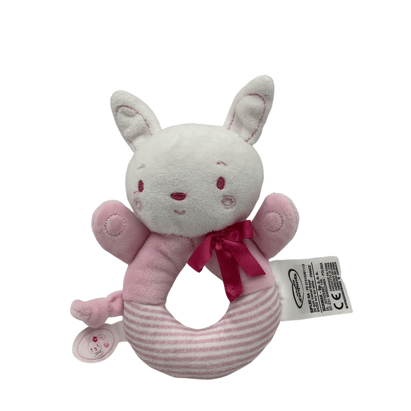 Hochet lapin blanc 15 cm - KIDIBAM