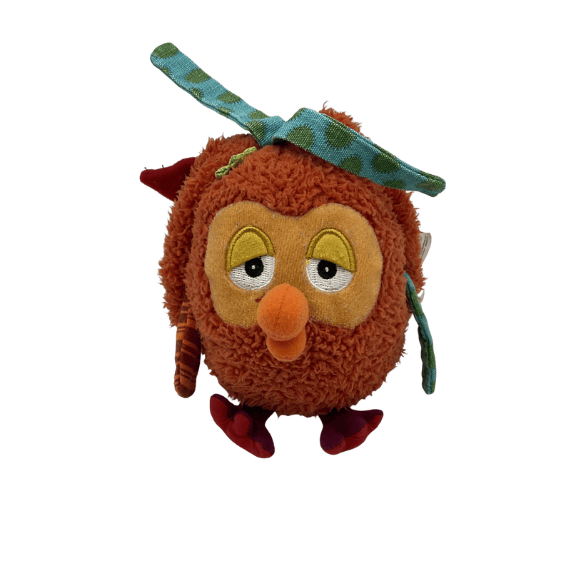 Hochet peluche réversible Hérisson Hibou grelot 12cm - KIDIBAM