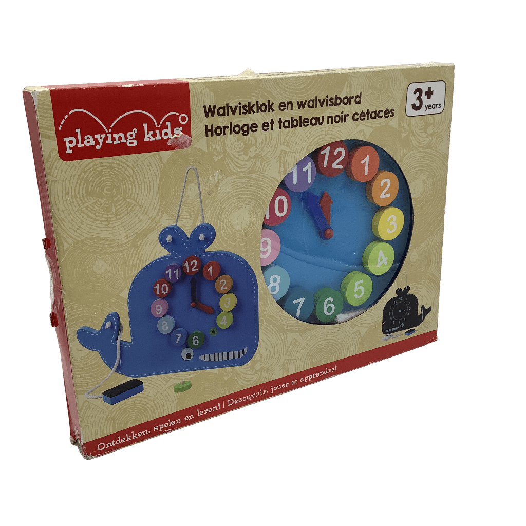 Horloge et tableau noir baleine - KIDIBAM