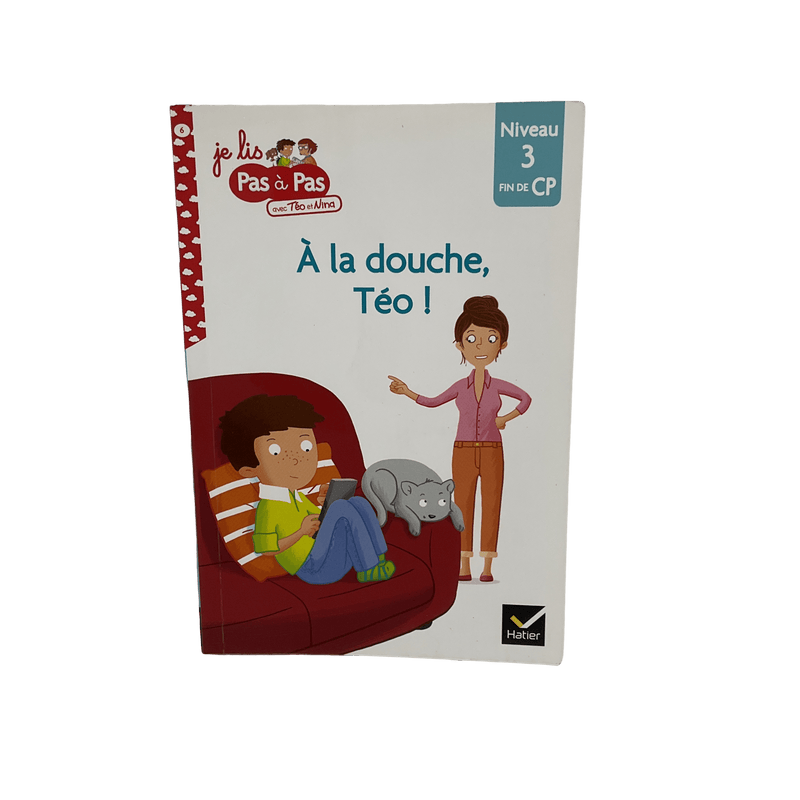 Je lis pas à pas avec Téo et Nina - Tome 6 - A la douche, Téo ! - KIDIBAM