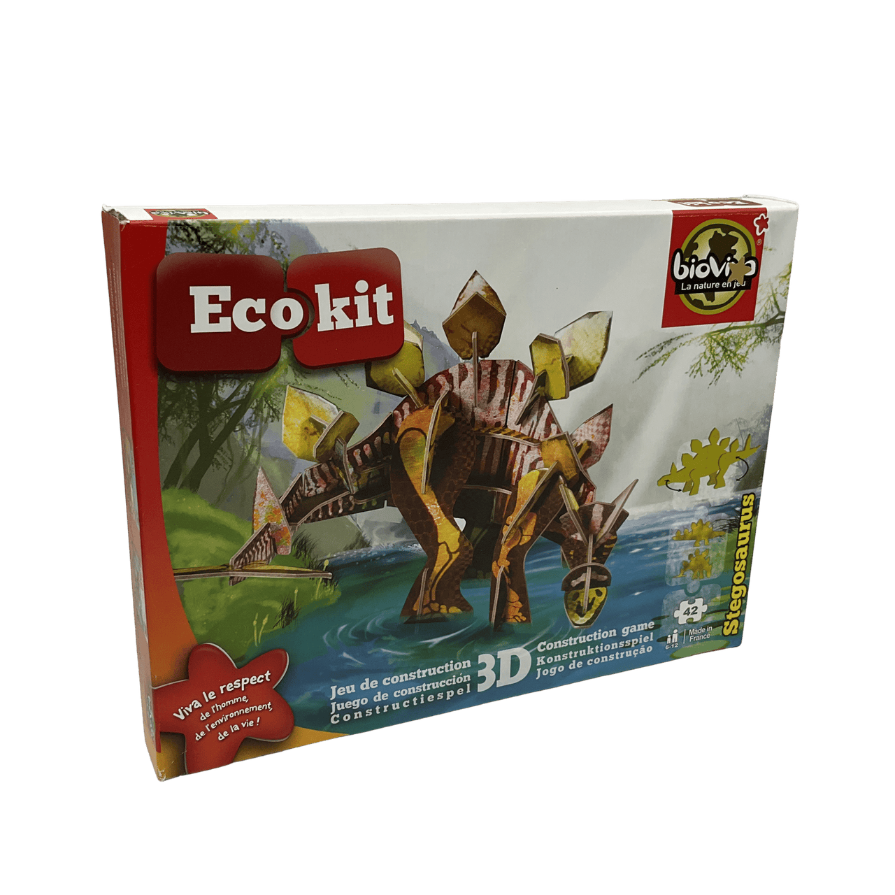 Jeu de Construction Ecokit Stegosaurus 42 pièces - KIDIBAM