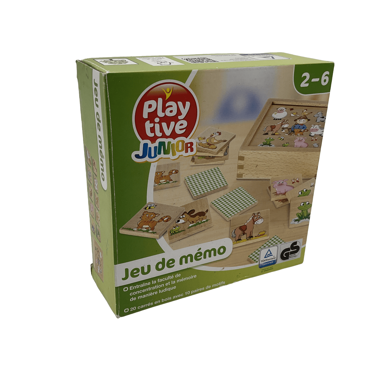 Jeu de mémo en bois à la ferme - KIDIBAM