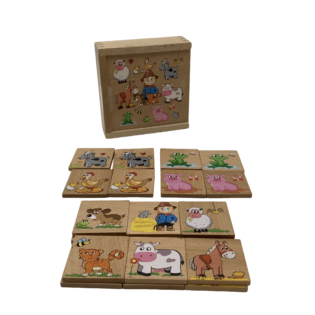 Jeu de memo La ferme en bois - KIDIBAM