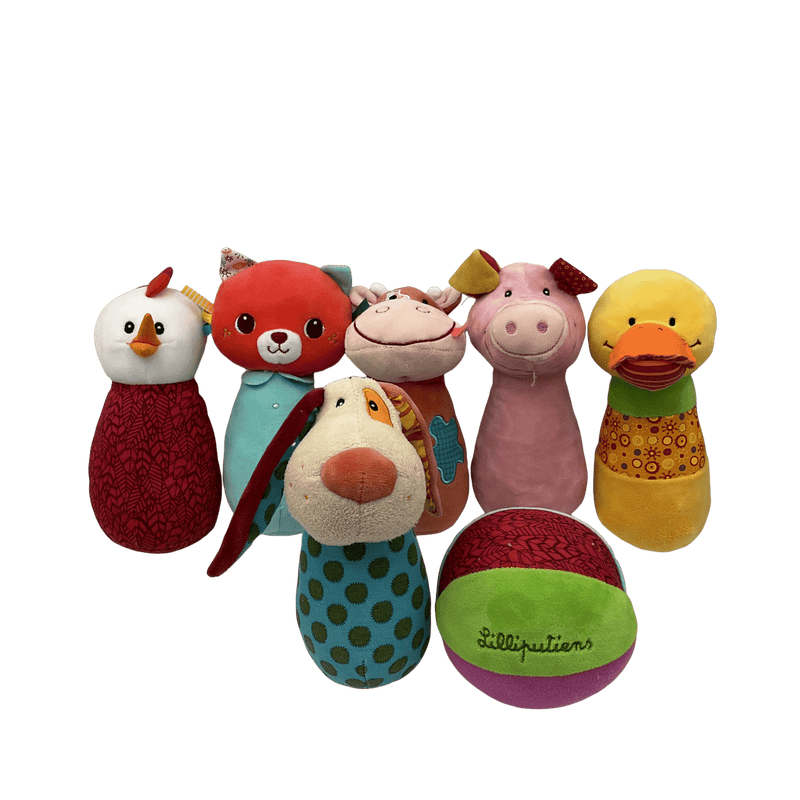 Jeu de quilles en peluche La ferme - KIDIBAM