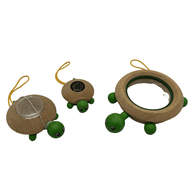 Kit d'exploration tortues en bois - Loupe boussole et récipient - KIDIBAM