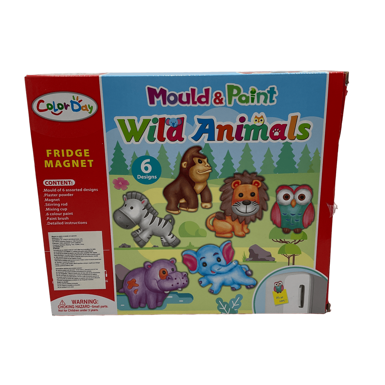 Kit magnet de frigo à fabriquer - Animaux sauvages (en anglais) - KIDIBAM