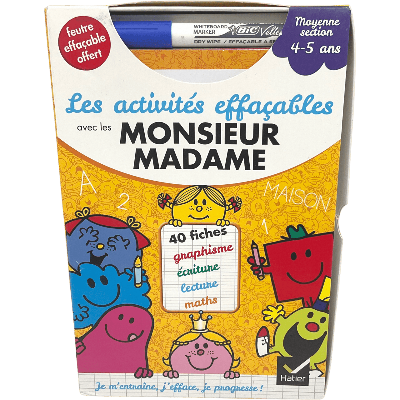 Les activités effaçables avec les Monsieur Madame - KIDIBAM
