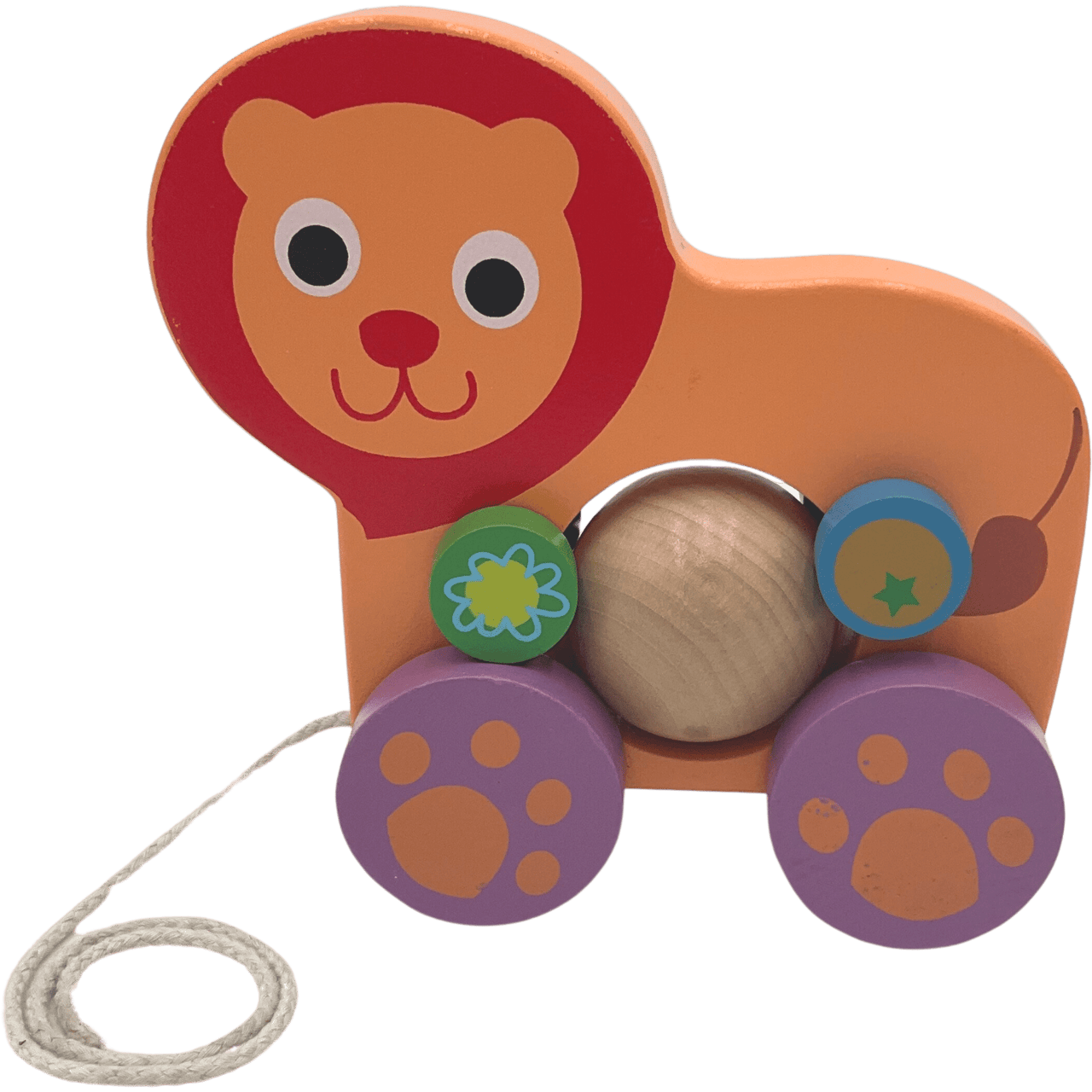 Lion en bois à tirer - KIDIBAM