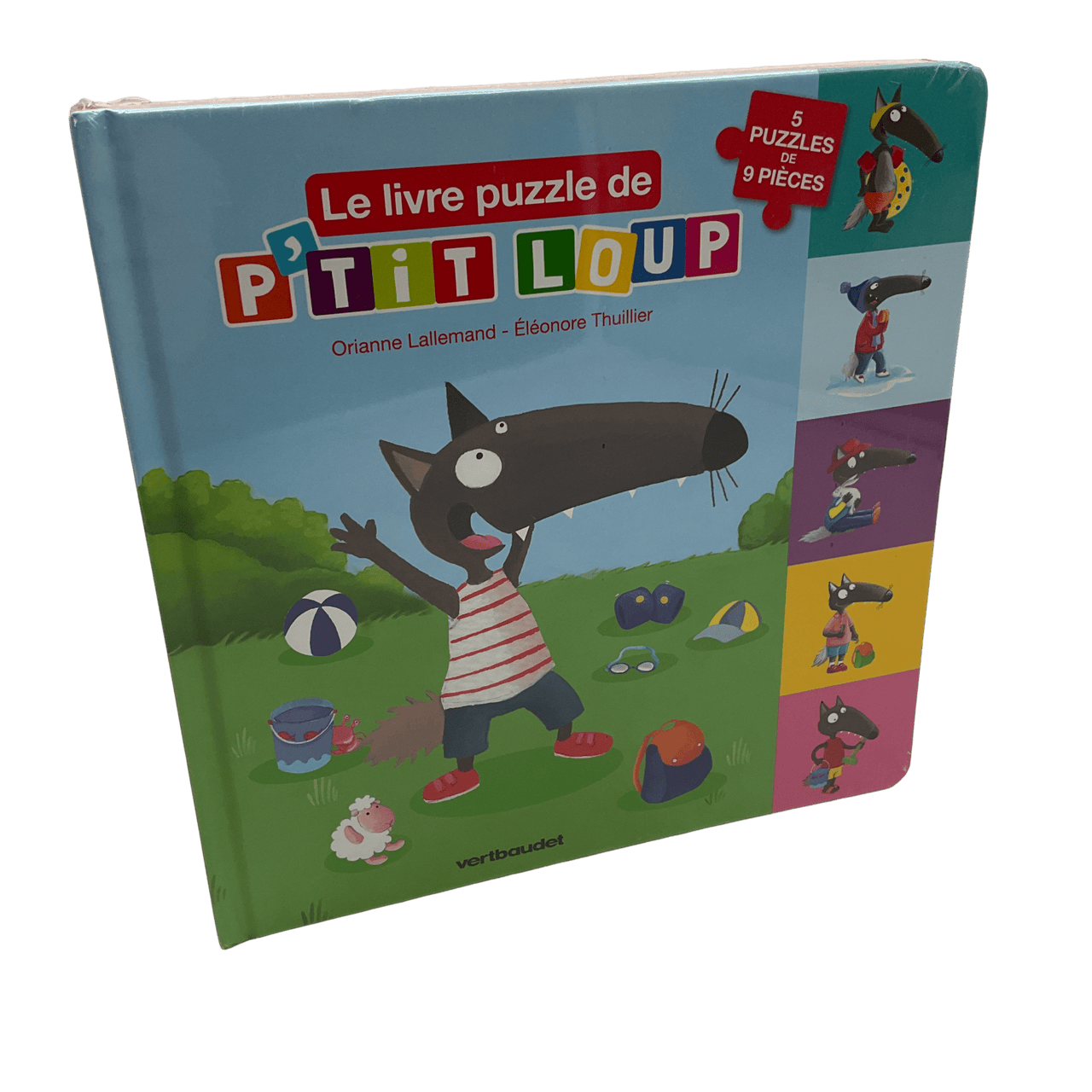 Livre 5 puzzles de 9 pièces P'tit Loup - KIDIBAM