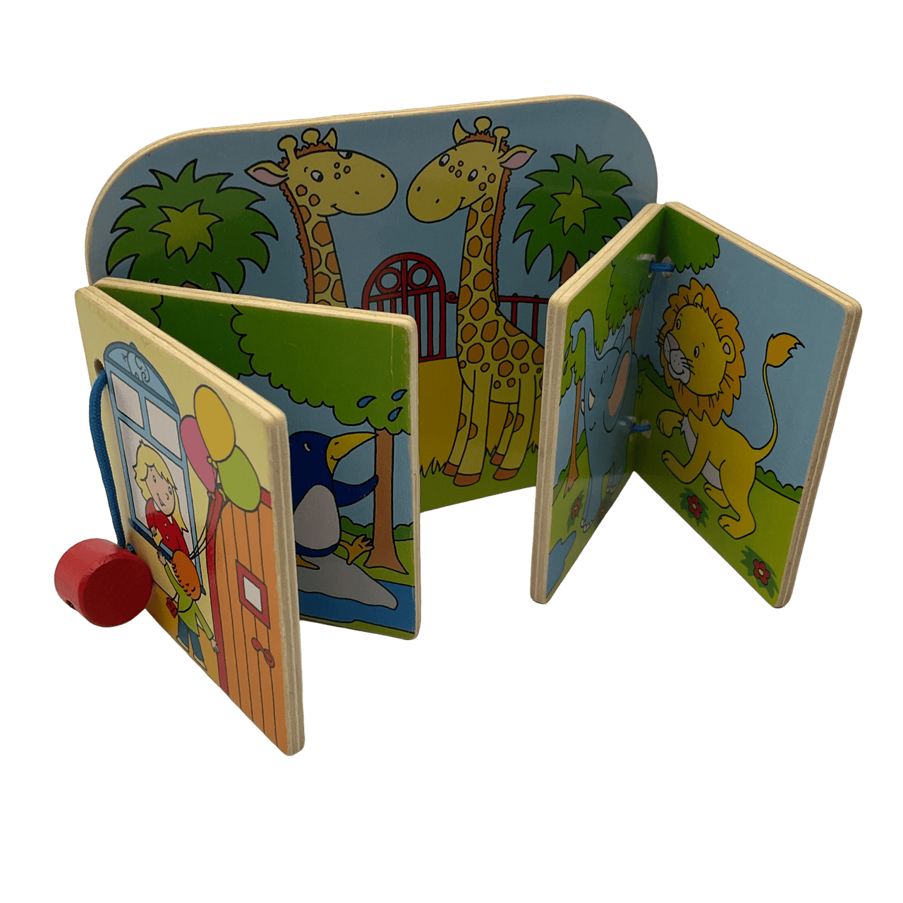 Livre en bois - Le zoo - KIDIBAM