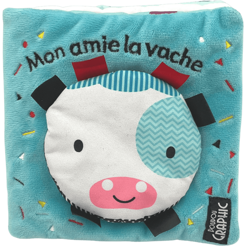 Livre en tissu Mon amie la vache Doudou Graphic - KIDIBAM