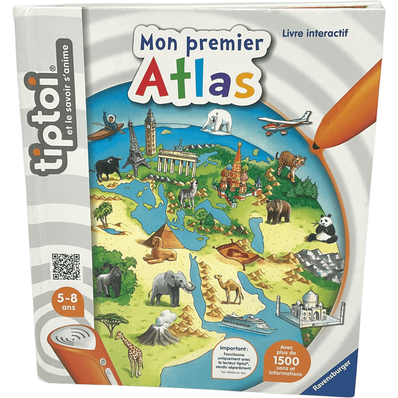 Livre interactif Tiptoi - Mon premier atlas (extension) - KIDIBAM