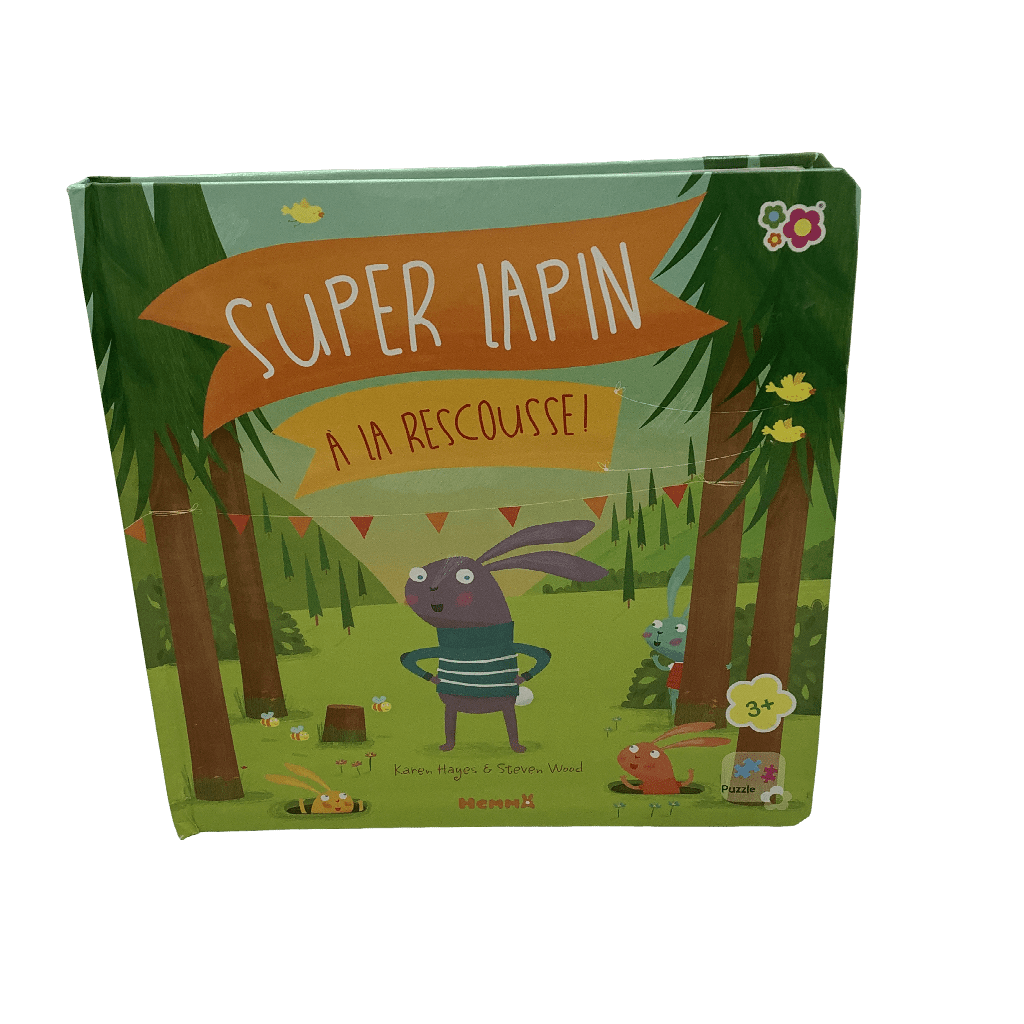 Livre puzzle 5x16 piéces Super lapin à la rescousse - KIDIBAM