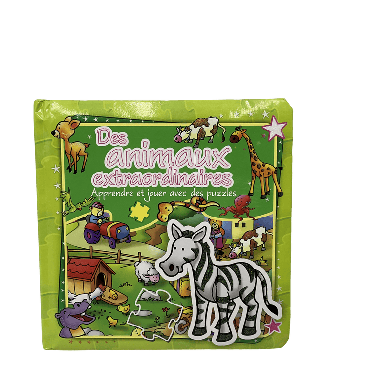 Livre puzzle 6X9 pièces - Des animaux extraordinaires - KIDIBAM