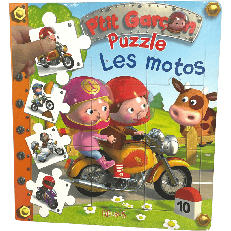 Livre-puzzle Les motos - KIDIBAM