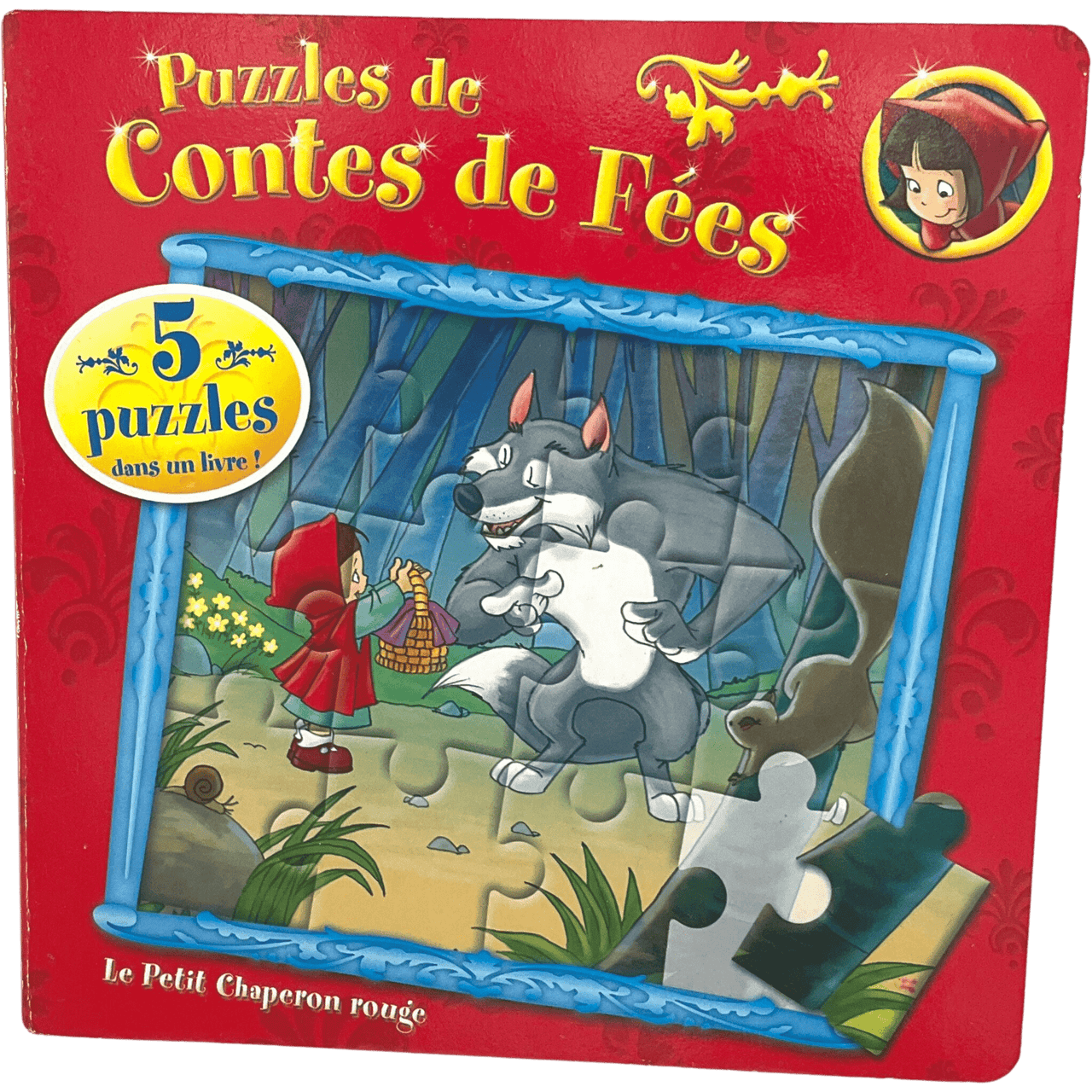 Livre Puzzles 5x12 pièces Le Petit Chaperon rouge - KIDIBAM