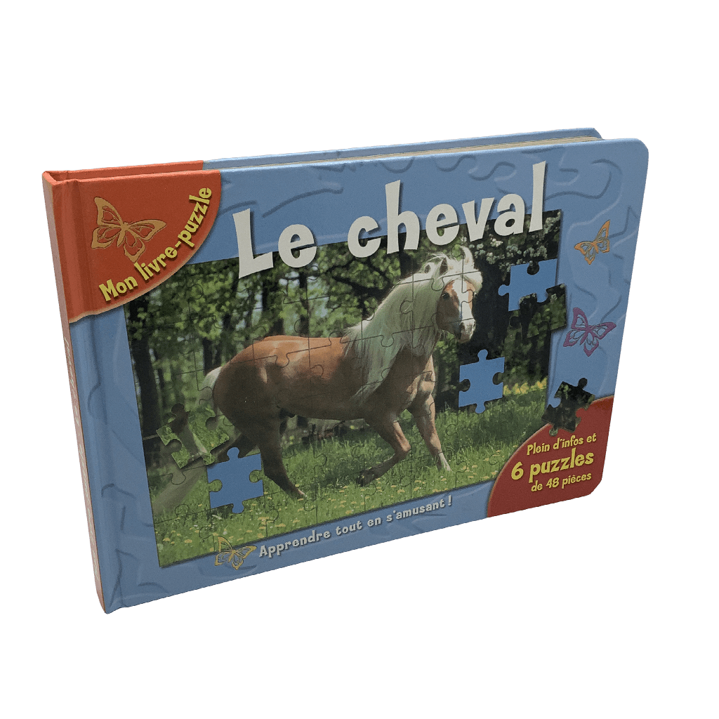 Livre puzzles 6x48 pièces Le cheval - KIDIBAM
