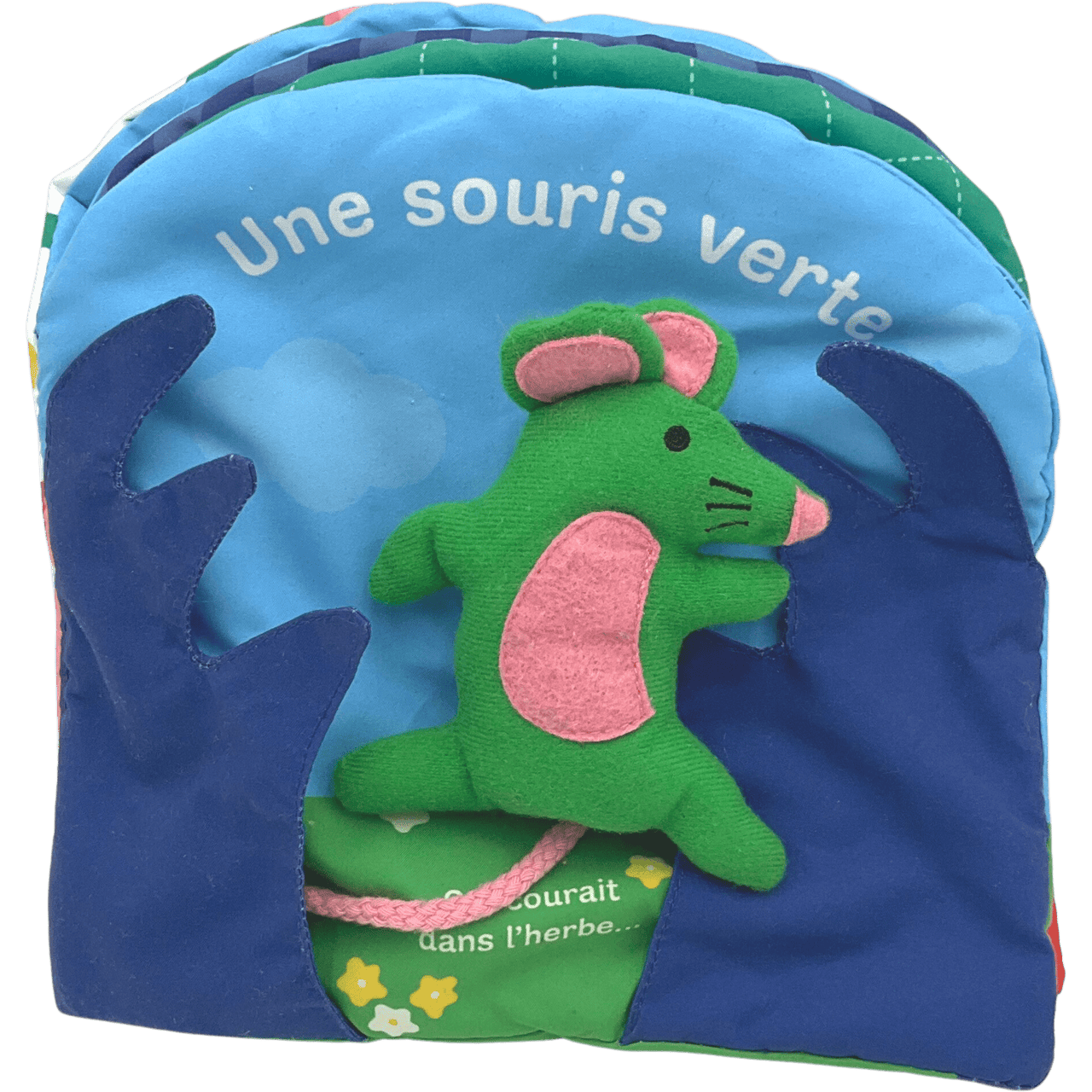 Livre sensoriel en tissu Une sourie verte - KIDIBAM