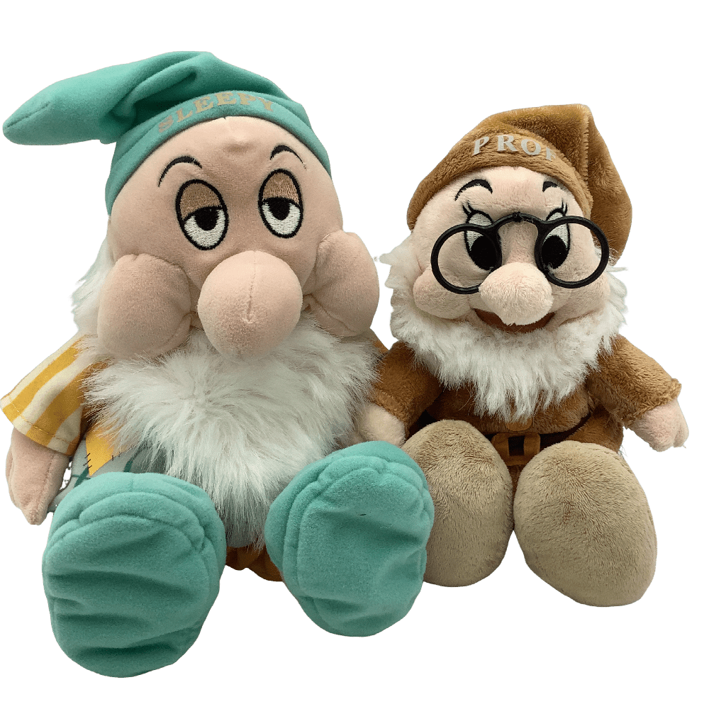 Lot de 2 peluches Dormeur et Prof Disney 25cm - KIDIBAM