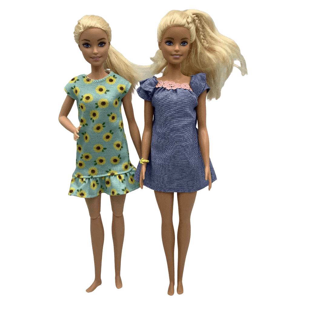 Lot de 2 poupées Barbie Fashionista robe d'été - KIDIBAM