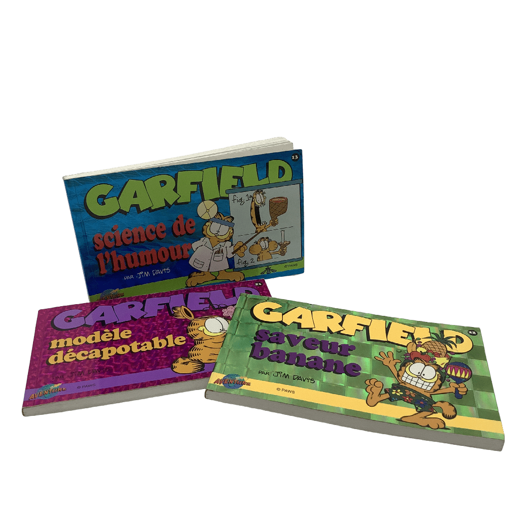 Lot de 3 Bandes dessinées Garfield Tome 13 - 21 - 22 - KIDIBAM