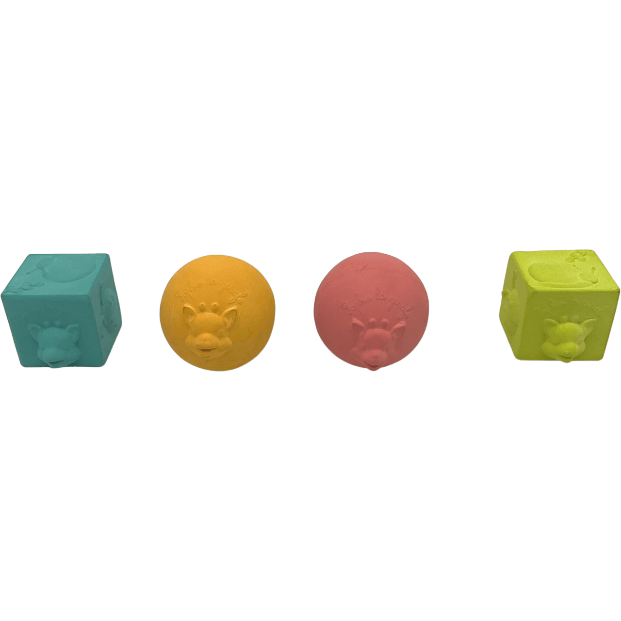 Lot de 4 balles et cubes So'Pure Sophie la Girafe - KIDIBAM
