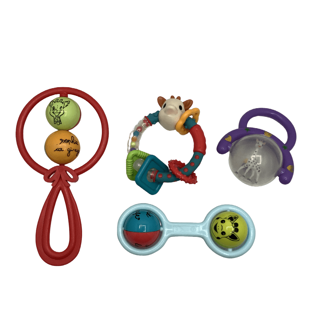 Lot de 4 hochets Sophie la Girafe - KIDIBAM