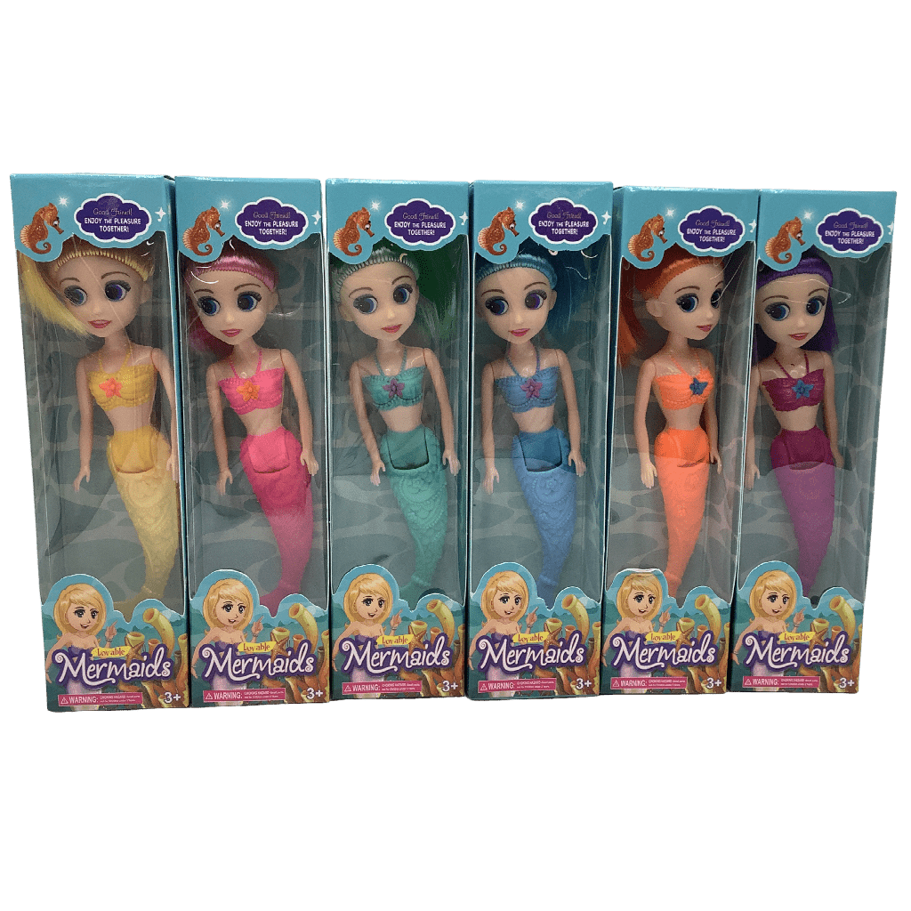 Lot de 6 poupées sirènes 17cm - KIDIBAM