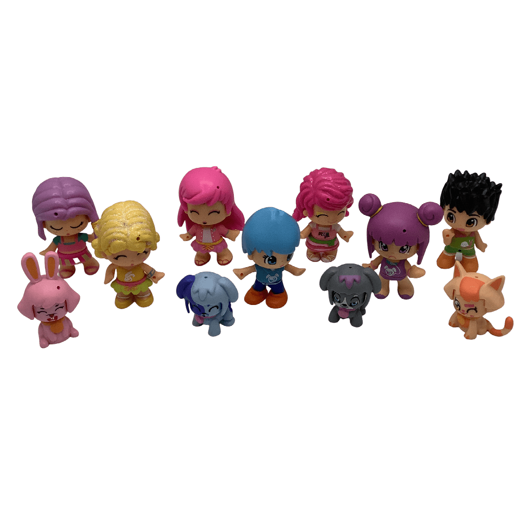 Lot de 7 figurines Pinypon 7cm et 4 animaux de compagnies - KIDIBAM