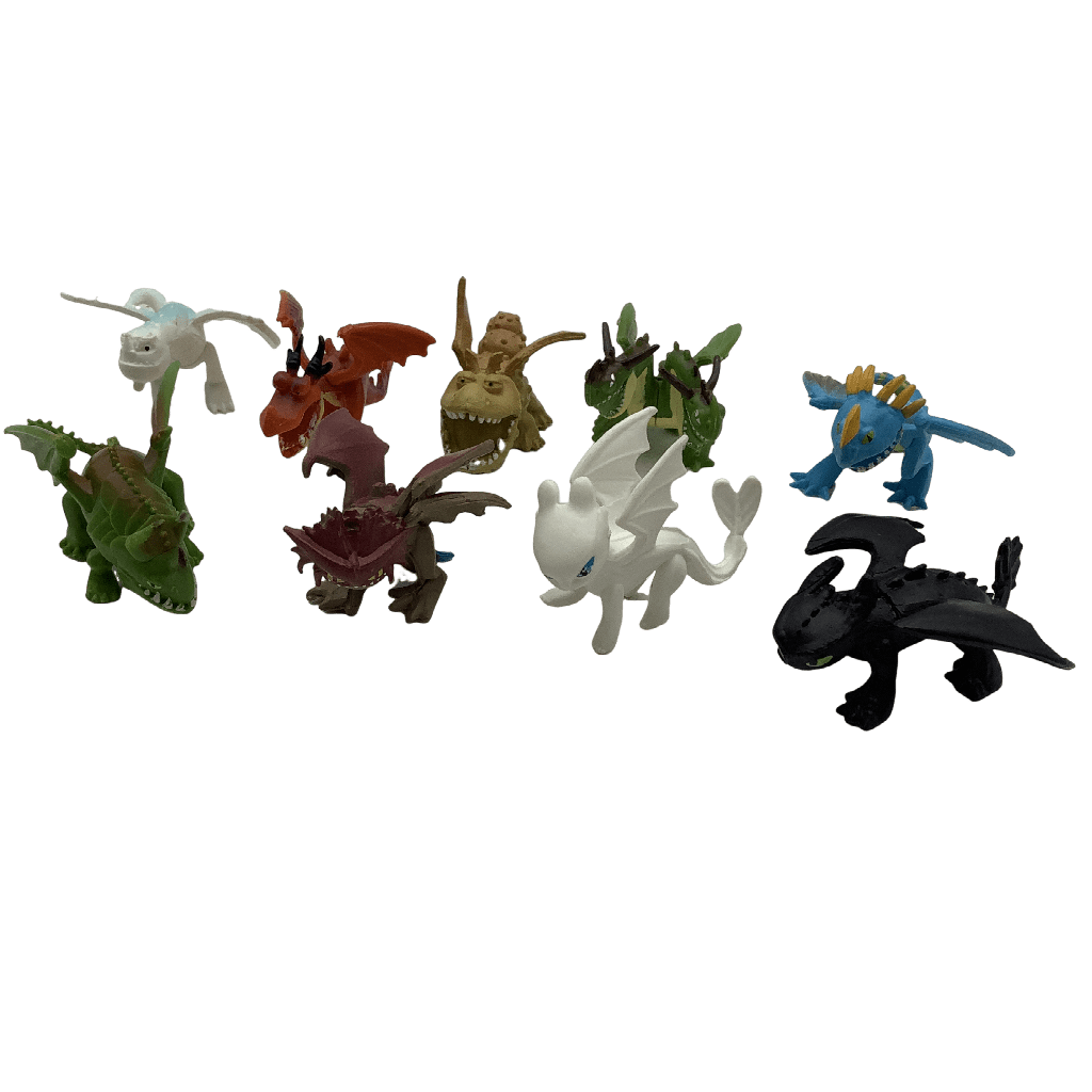 Lot de 9 Figurines Dragons 6cm - KIDIBAM