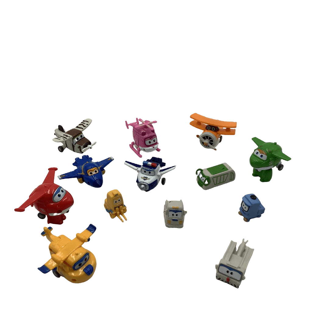 Lots de 13 mini figurines Super Wings - KIDIBAM