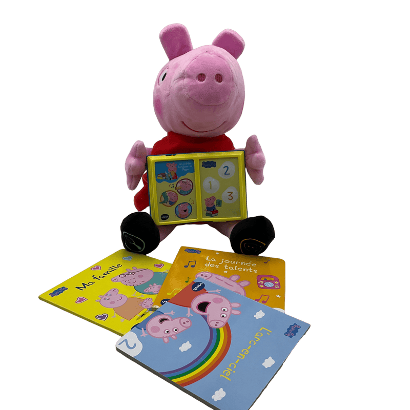 Ma peluche interactive Peppa Pig 25 cm et ses petites histoires - KIDIBAM