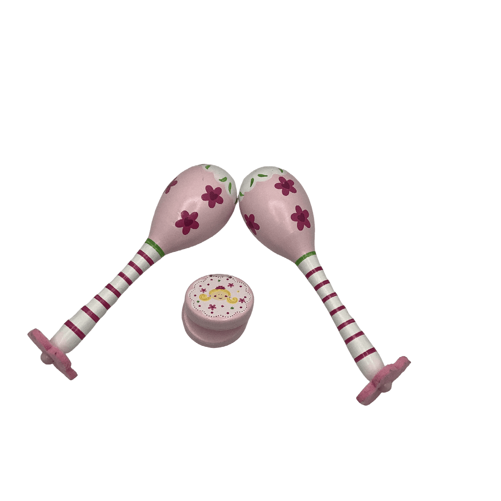 Maracas et castagnette en bois - KIDIBAM