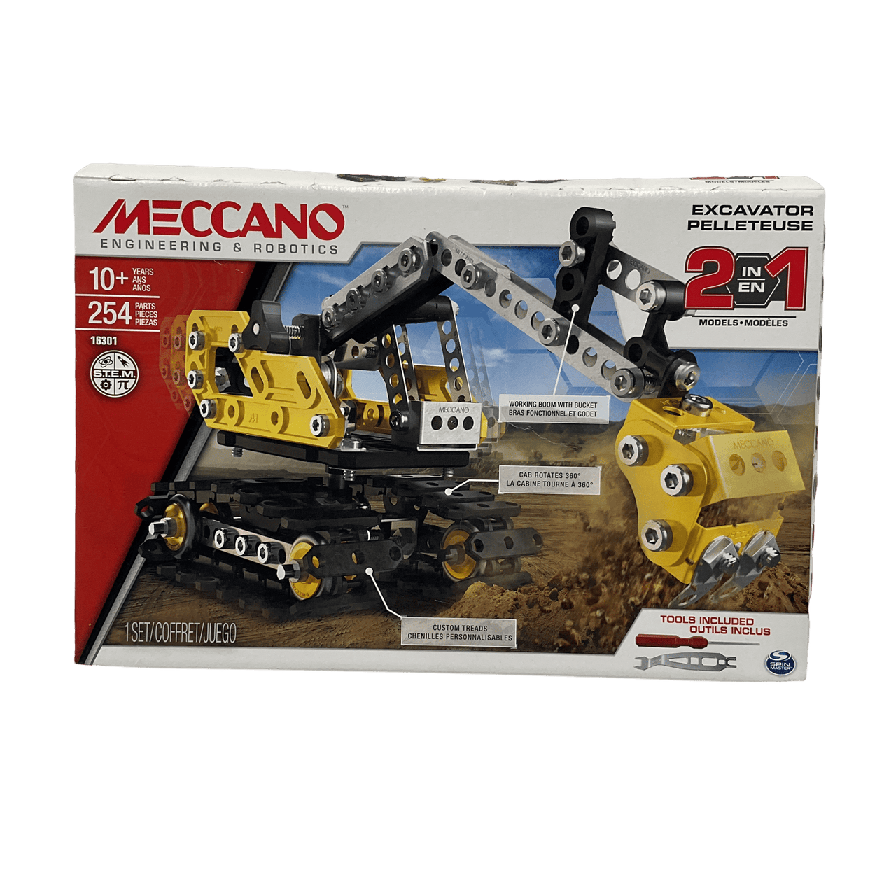 Meccano - Pelleteuse 2 en 1 16301 - KIDIBAM