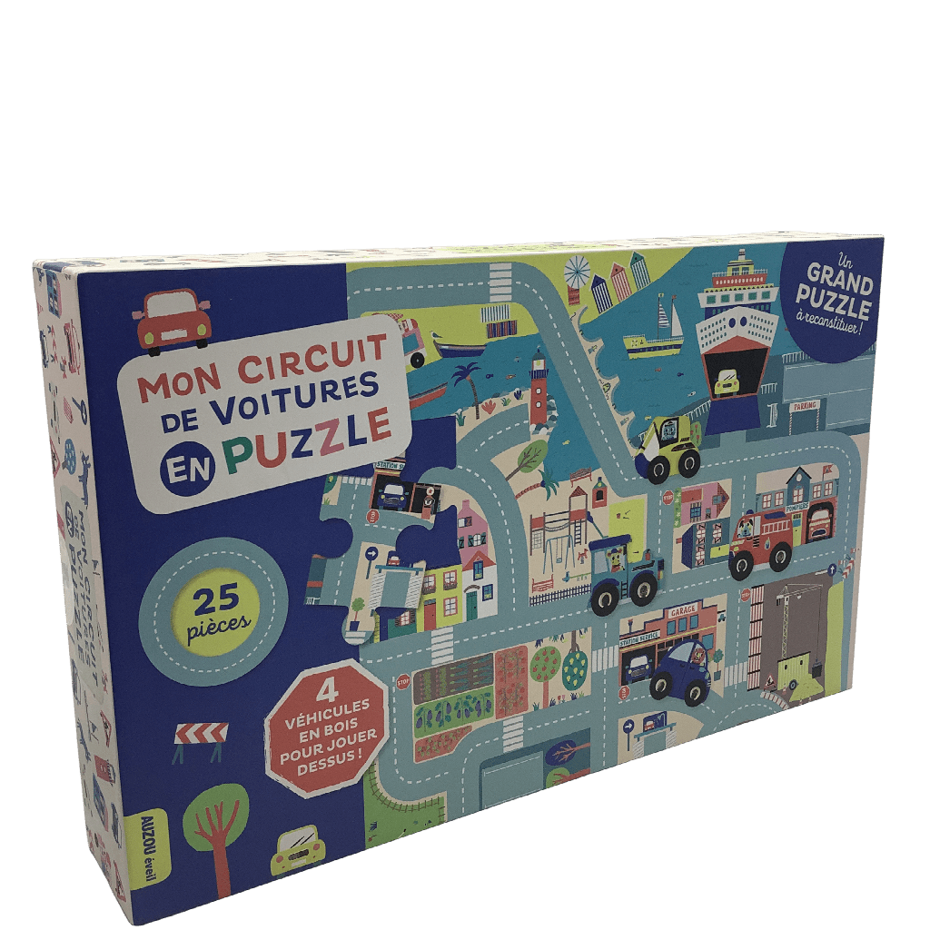 Mon circuit de voitures en puzzle 25 pièces - KIDIBAM
