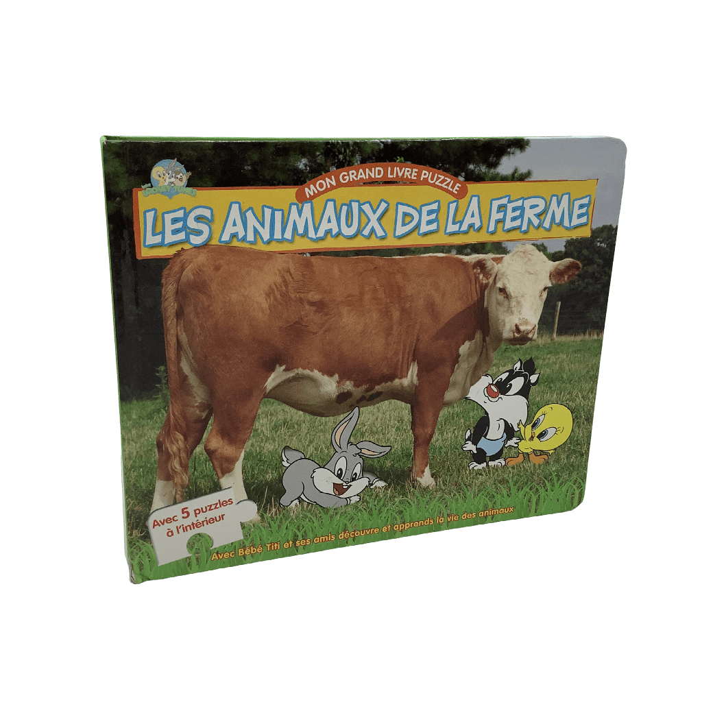 Mon Grand Livre Puzzle 5X24 pièces - Les Animaux de la Ferme - KIDIBAM