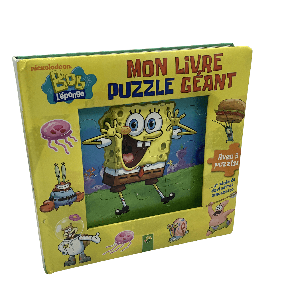 Mon livre puzzle géant 5x12 pièces Bob l'éponge - KIDIBAM