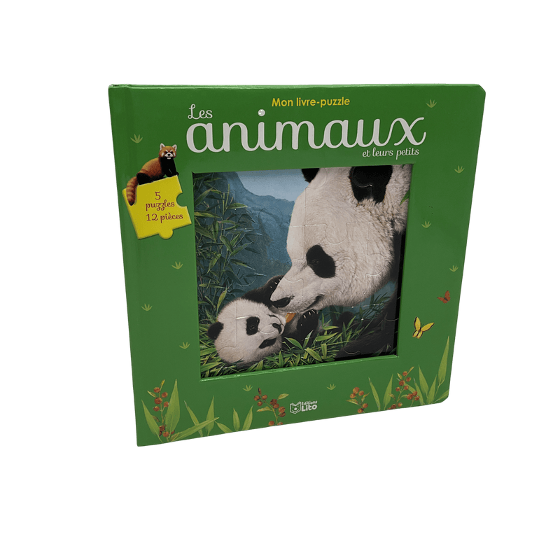 Mon livre puzzle Les animaux et leurs petits - KIDIBAM