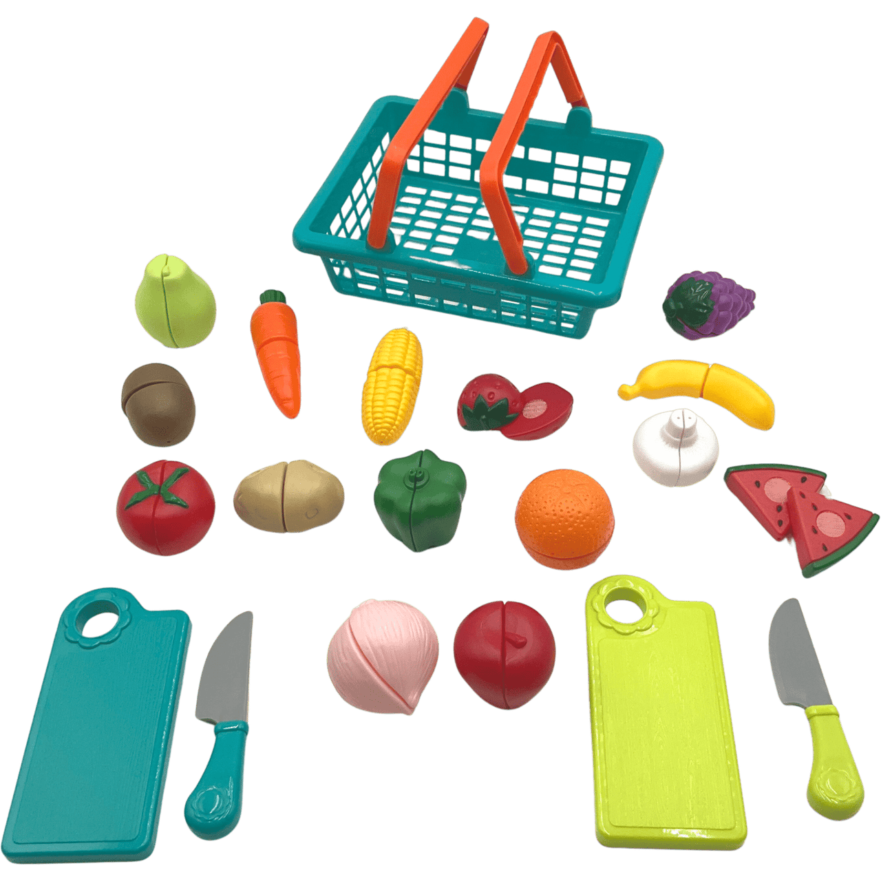 Panier d'épicerie avec légumes à découper - KIDIBAM