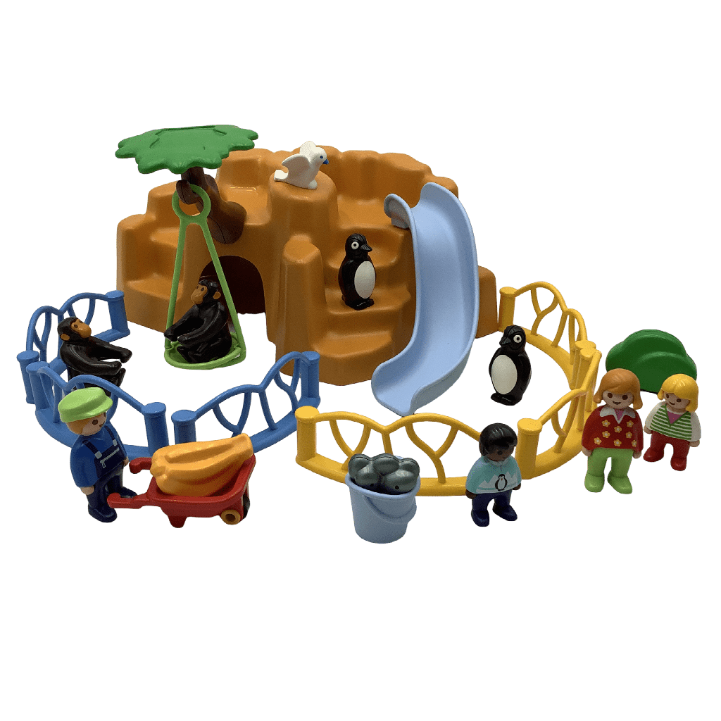 Parc animalier coloré Playmobil 1.2.3 - KIDIBAM