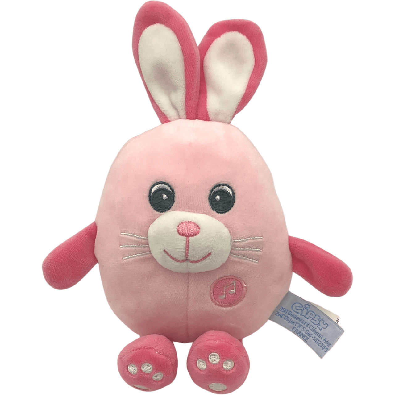 Peluche Funny Eggs sonore Lapin rose 15cm - KIDIBAM